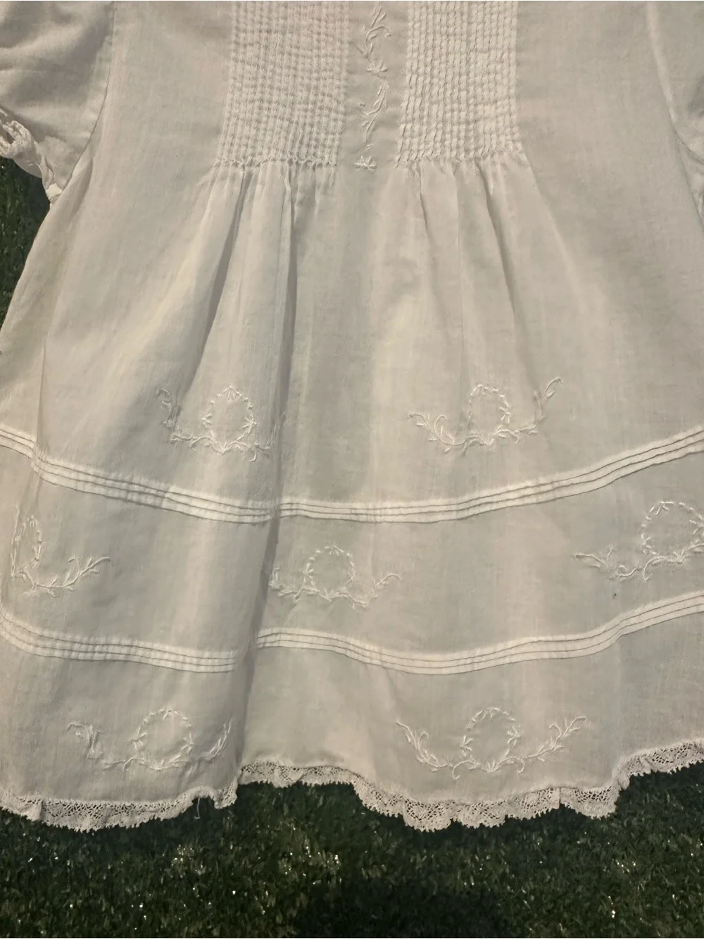 Classic White Embroidered Baby Dress